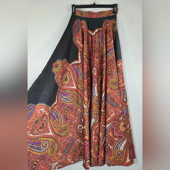 FREE PEOPLE PAISLEY DREAMS MAXI SKIRT. - Picture 4 of 7